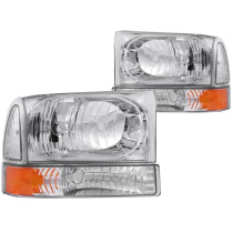 FORD F-450 Super Duty 1999-2004 Crystal Strålkastare Krom Med LED 1st ANZO